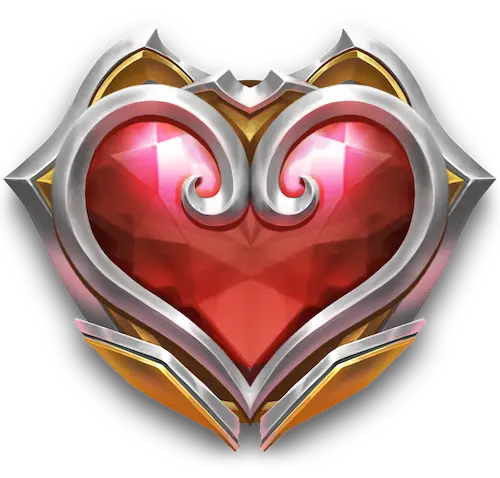 Love Joker Symbol Herz Silber