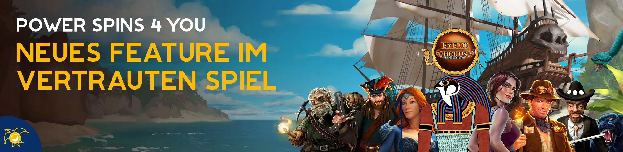 Neue Slots bei Jokerstar: Eye of Horus jetzt mit Power Spins! 