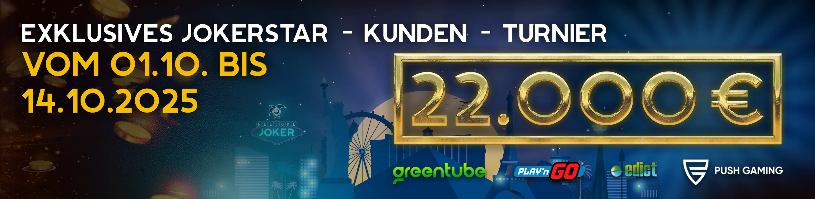 22.000 € Oktober Turnier bei Jokerstar – Alle Infos!